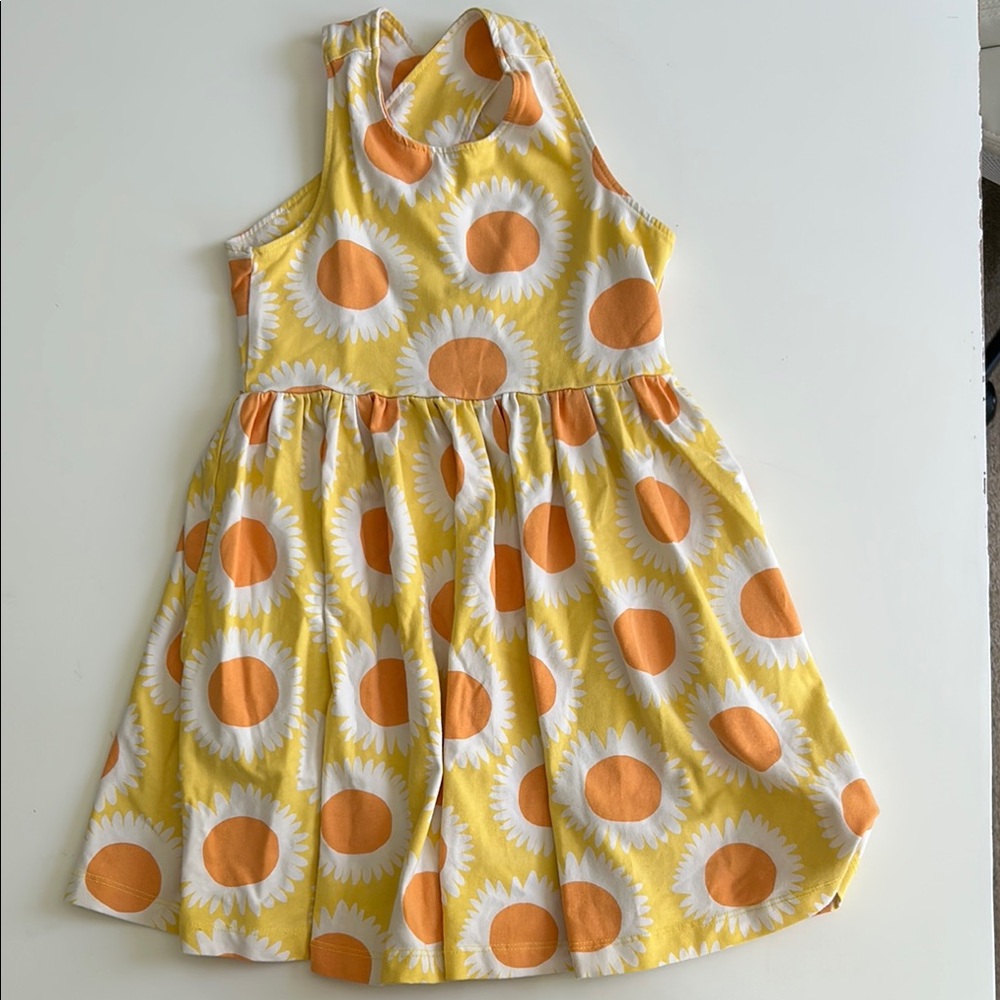 Sunshine Yellow Floral Kids Dress